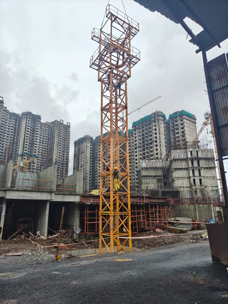 tower crane erection by AGR INDIA ENGINEERING