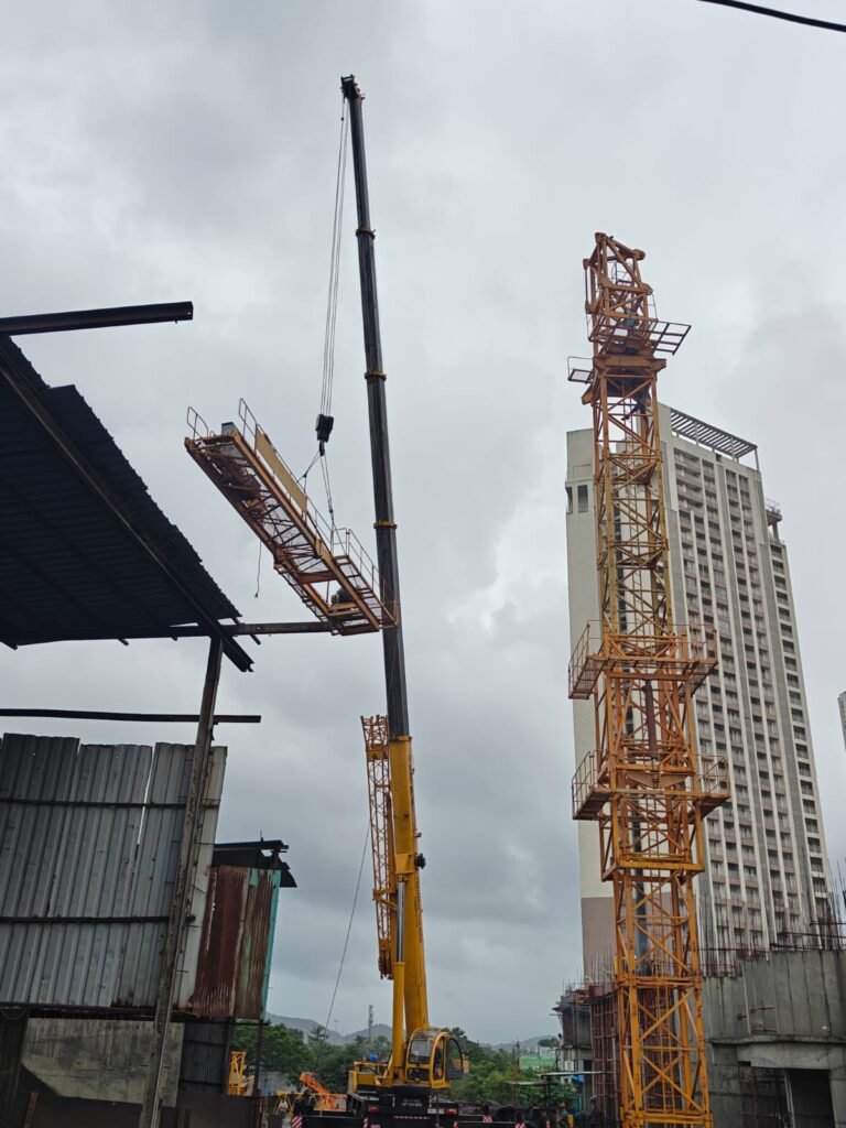 tower crane erection by AGR INDIA ENGINEERING