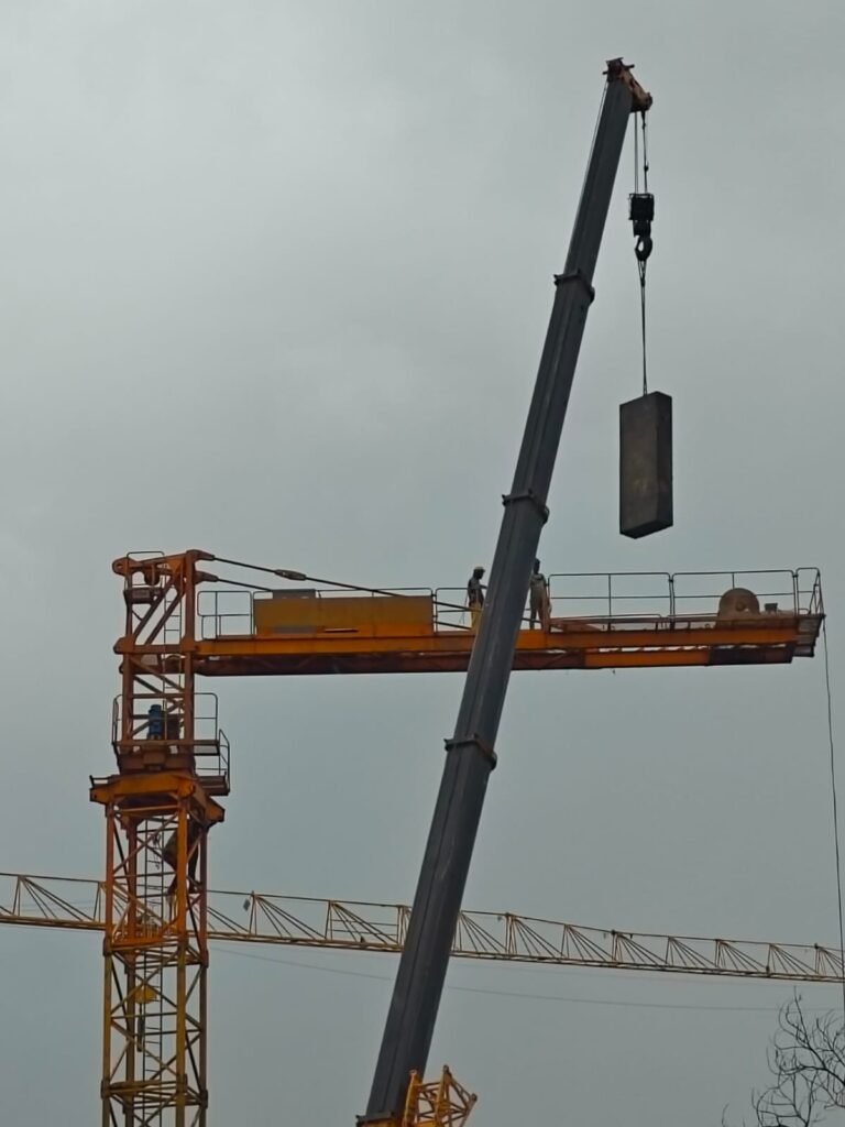 tower crane erection by AGR INDIA ENGINEERING