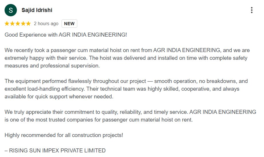 REVIEW FROM RISING SUN IMPEX PVT LTD